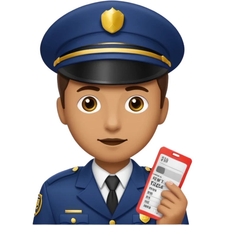 ticket inspector with punch emoji