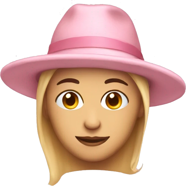 Soft pink hat emoji