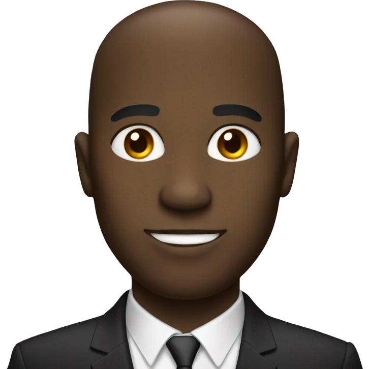 black man in suit emoji