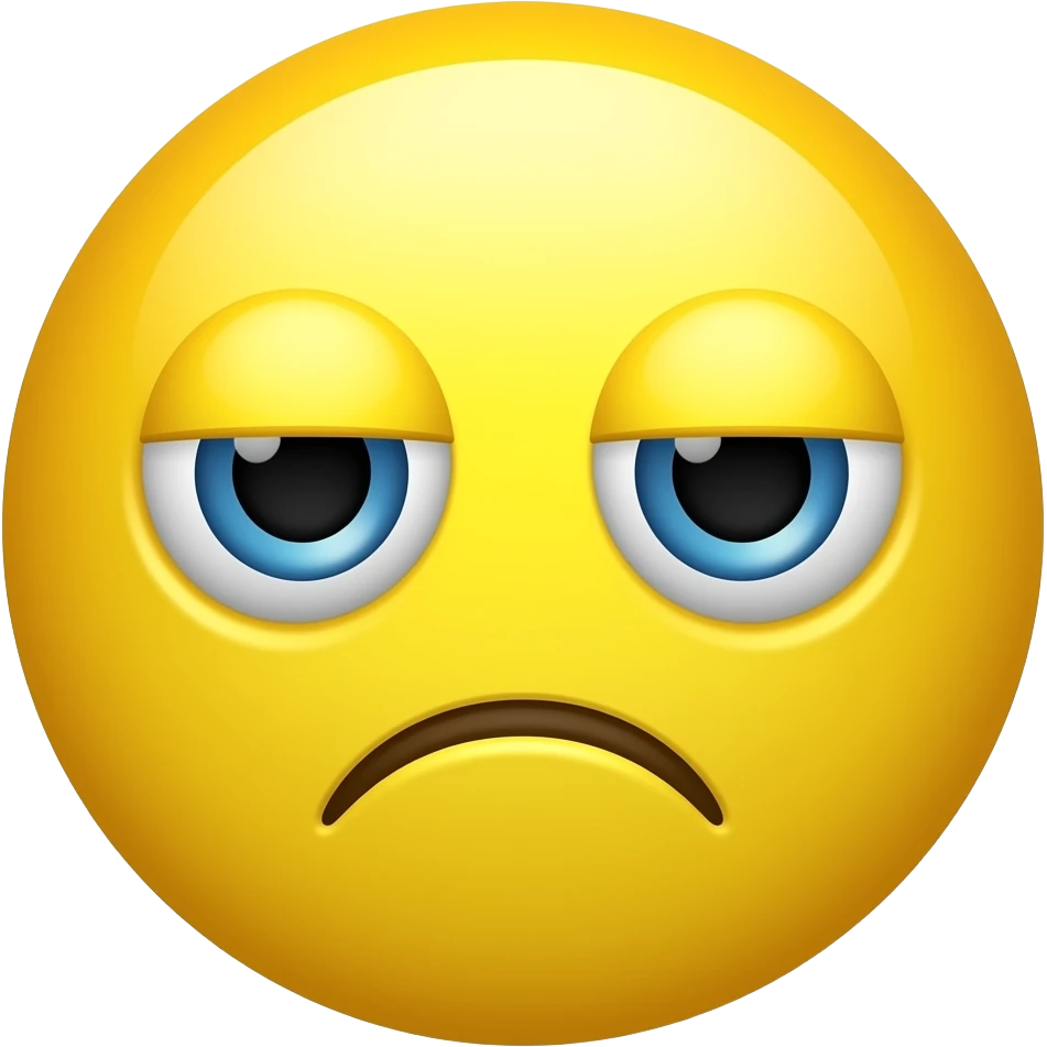 Yellow smiley emoji that's Tired  and saying Good morning emoji