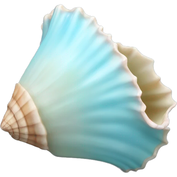 light blue conch shell emoji