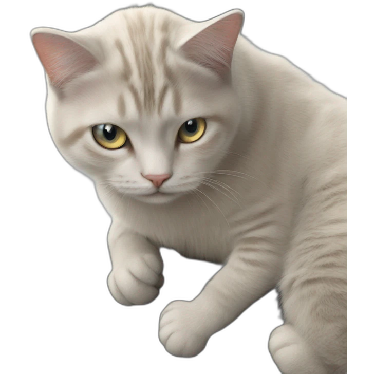 realistic cat with animal emoji