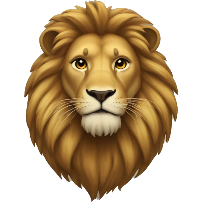 A lion wearing 26  emoji