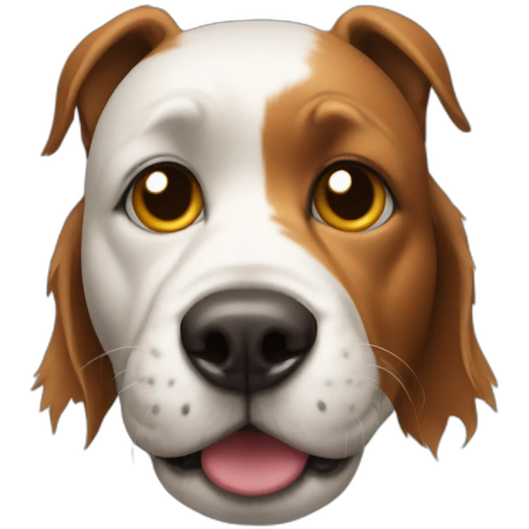 dog with clownface emoji