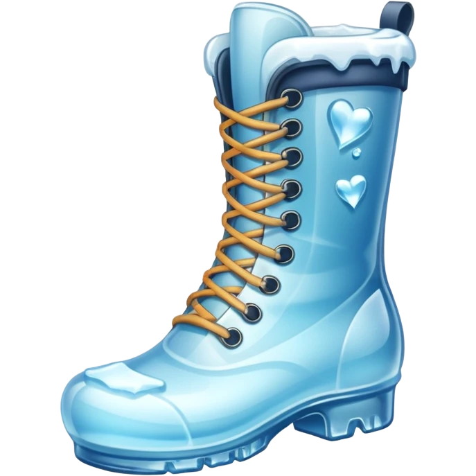 boot made of ice emoji