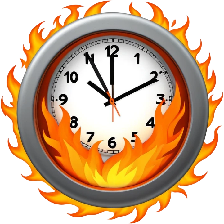 clock fire gif emoji