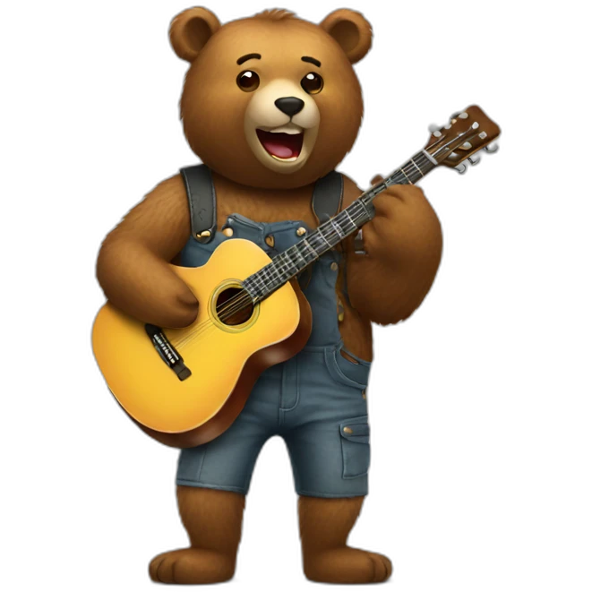 bear with guitar emoji