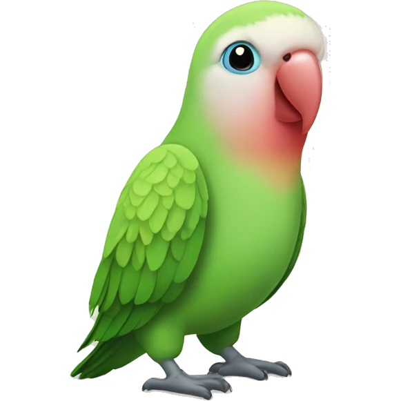 Lovebird with one foot emoji