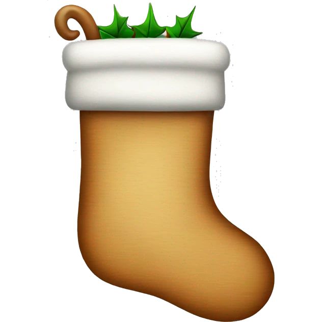 Neutral Christmas stocking emoji