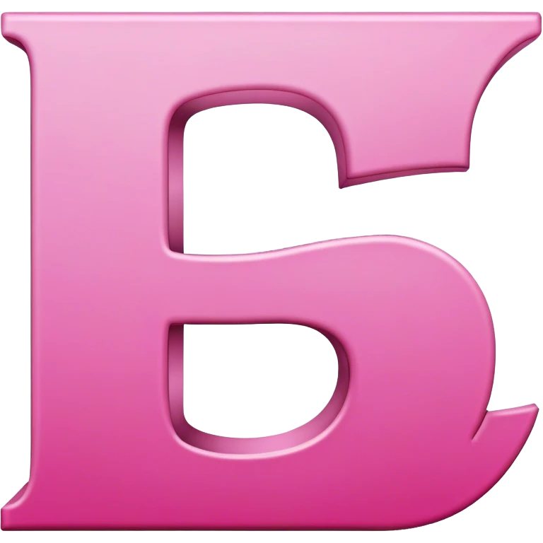 Pink letter D emoji