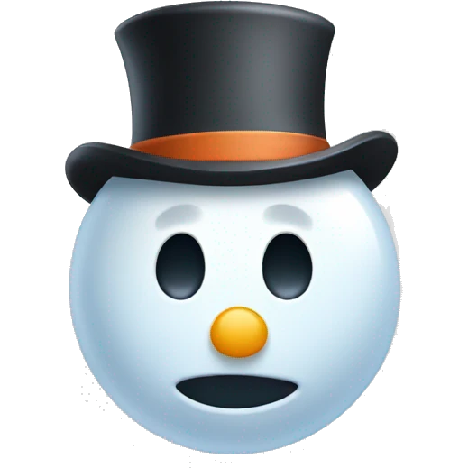 Snowman sweating emoji