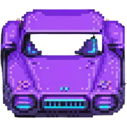 Hover car with purple glow emoji
