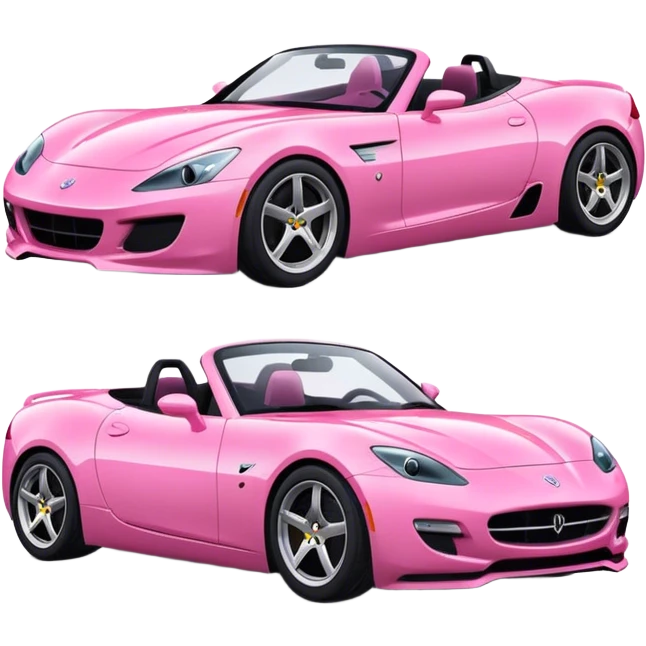 pink sports car emoji