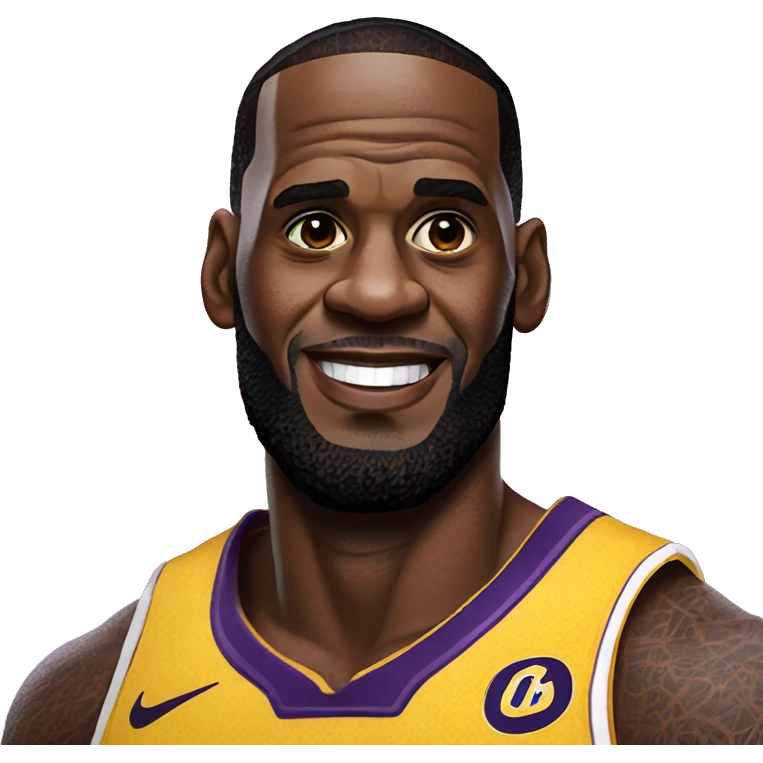 Lebron James in a laker jersey emoji
