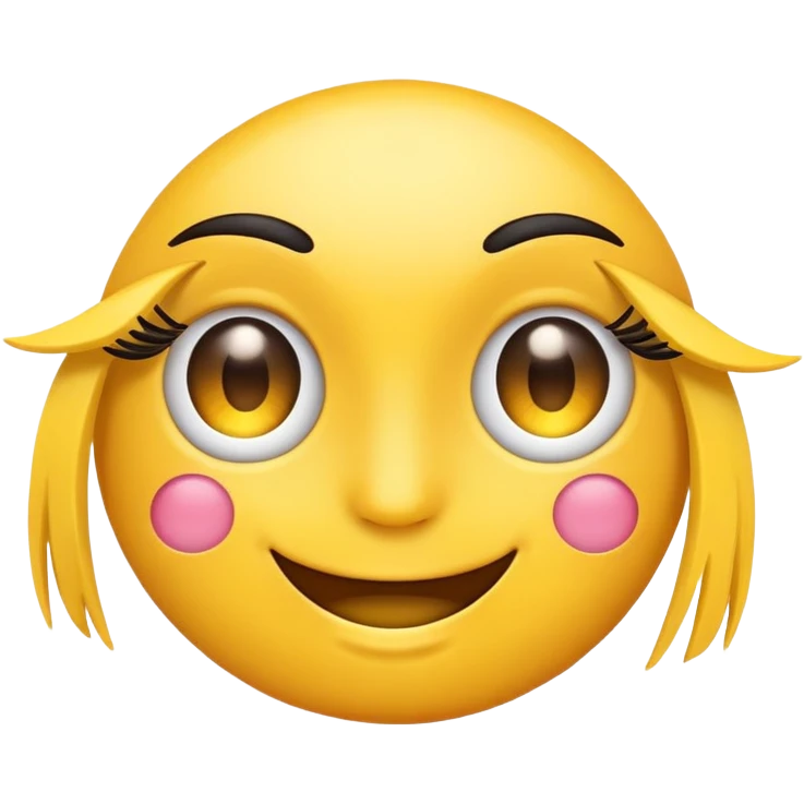emoji with eyelashes emoji