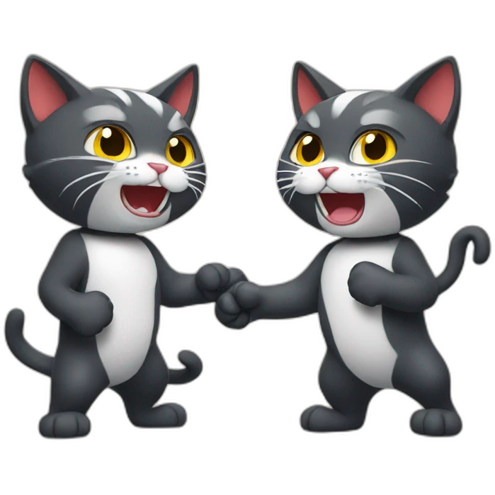 fighting cats emoji