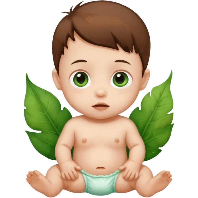 Googoogaagaa baby with green brown stain from diaper emoji