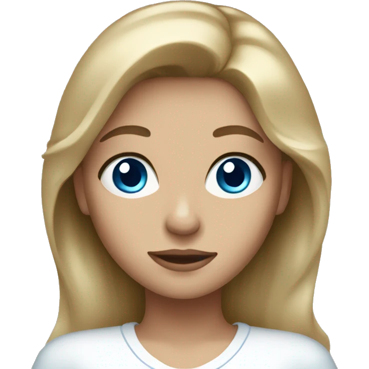 dark Blonde girl with blue eyes  emoji