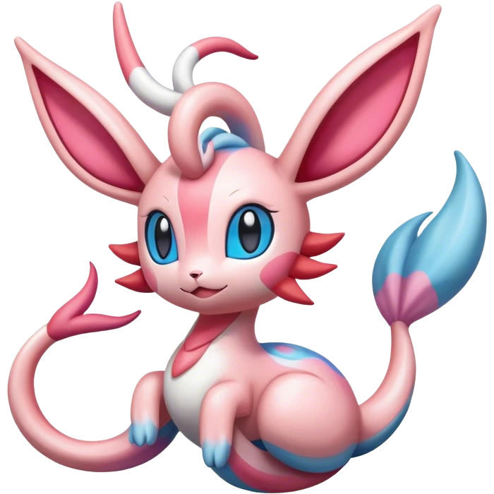 Colorful Sylveon-Milotic-hybrid emoji