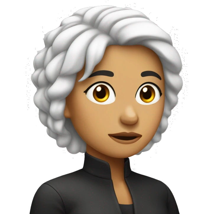 mujer blanca con cabello negro durmiendo  emoji