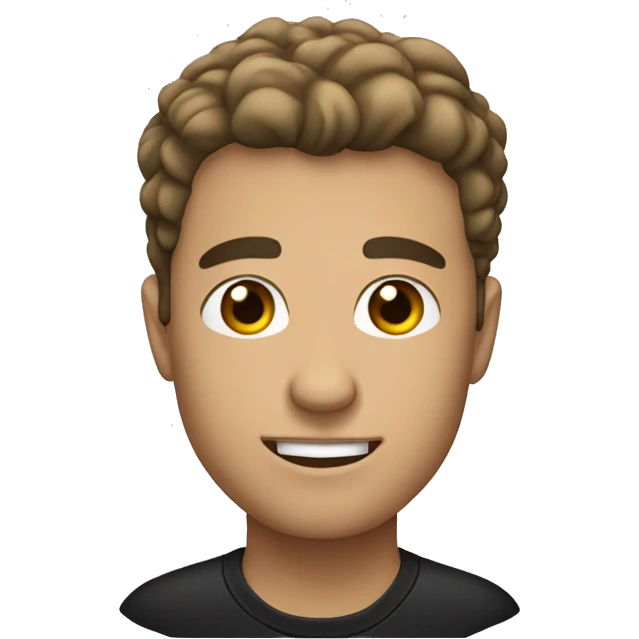Hombre de piel blanca, con pelo negro, joven de edad  emoji
