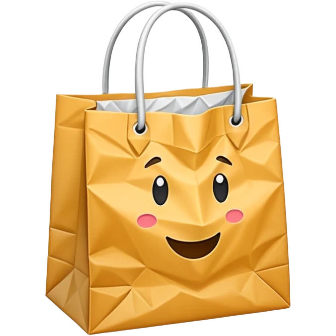 shopping bag sans visage emoji