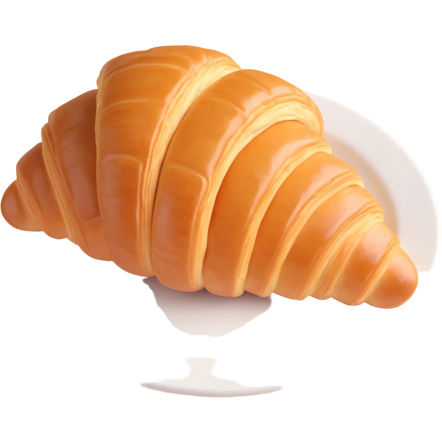 A croissant on a plate emoji