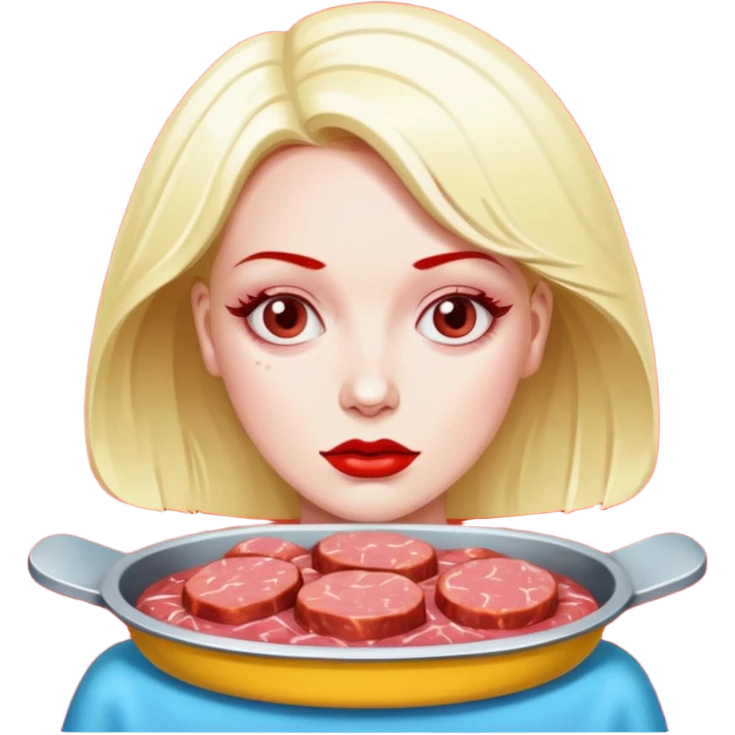 pop art monalisa SPAM meat slop portrait emoji