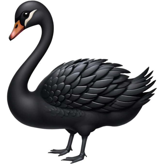 Shining black swan emoji
