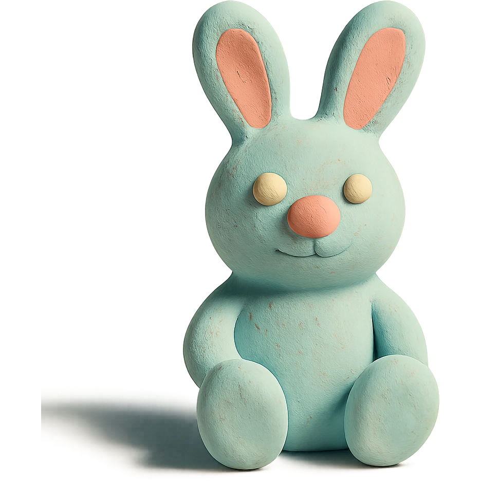 pastel colors claymation style animal emoji