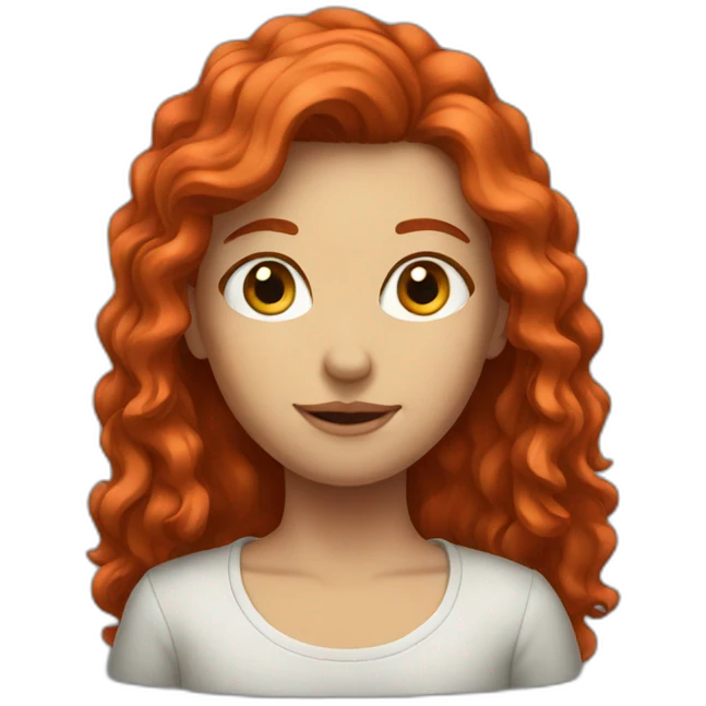 red-haired emoji