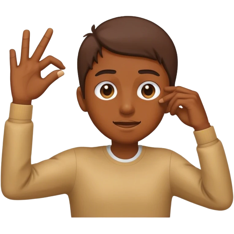 Person dabing emoji