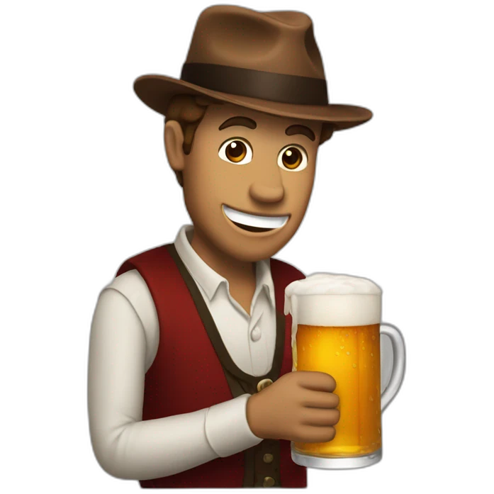 Freddy drink beer emoji