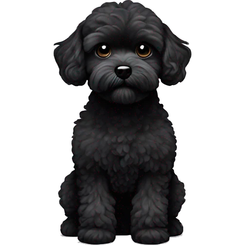 Black maltipoo  emoji