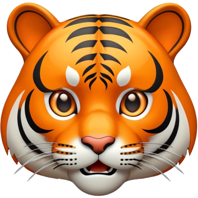 surprised shocked tiger face for Twitch emote emoji