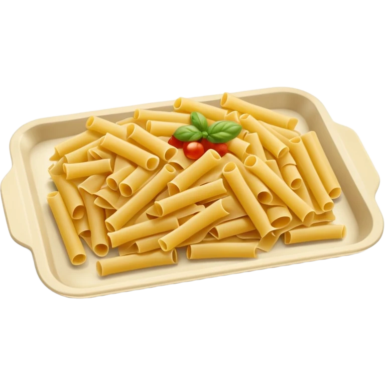 rectangle tray meal with  pasta emoji