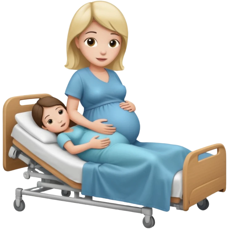 Pregnant woman giving birth emoji