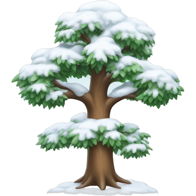 tree full of snow emoji