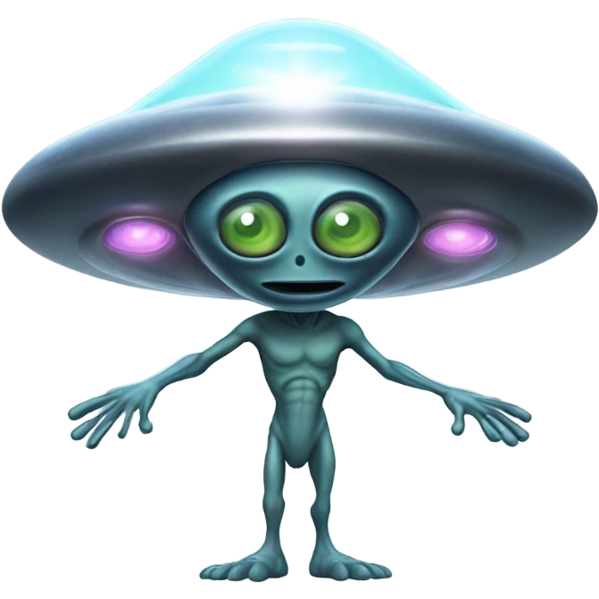 alien takes ufo emoji