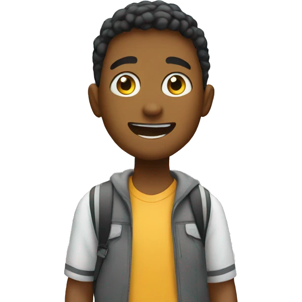 Boy in front of college  emoji