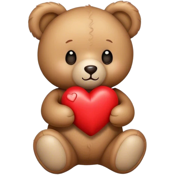 teddy bear with heart emoji