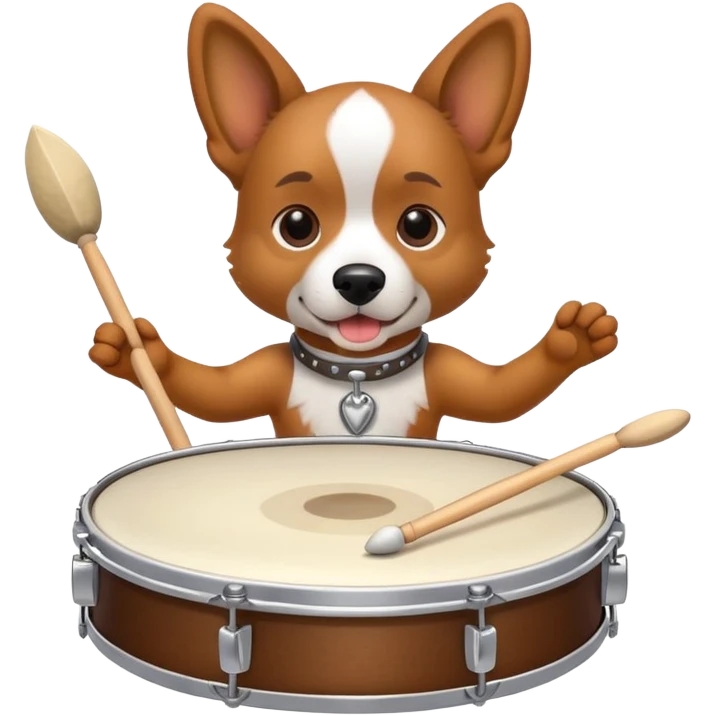 Dog Playoff the drums emoji