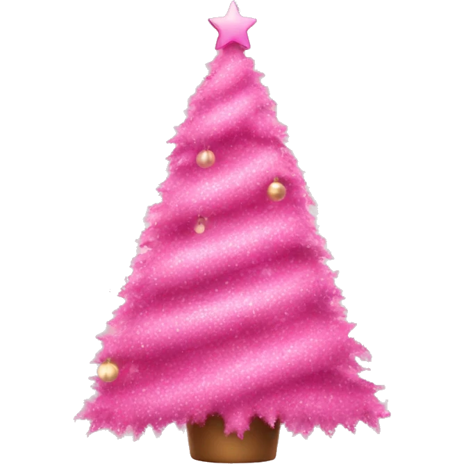 Pink Christmas tree emoji