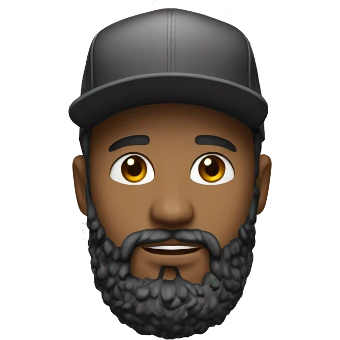 handsome with beard and snapback hat emoji