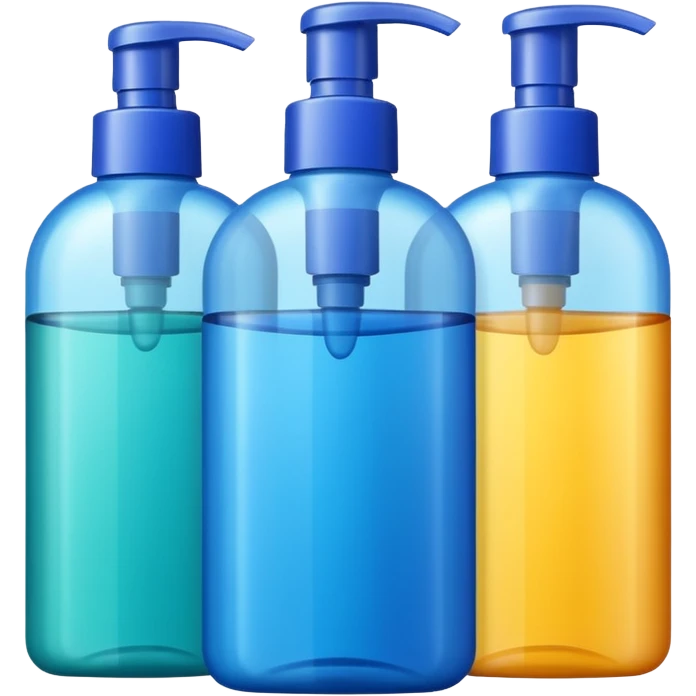 3 shampoo bottles  emoji