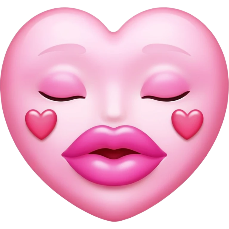 Beso rosa  emoji