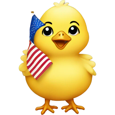 Flag baby chick emoji