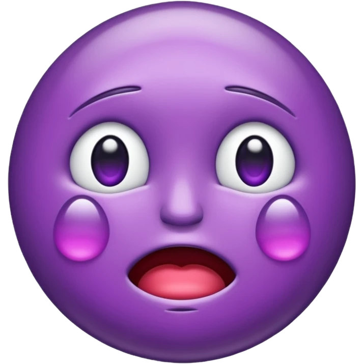 Crying emoji with a aubergine emoji