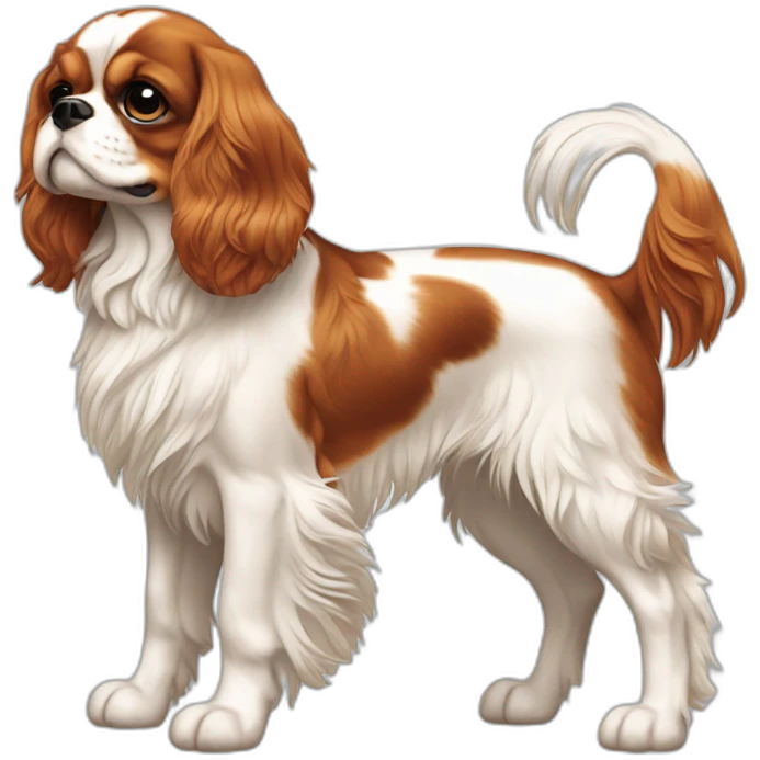 dog Cavalier King Charles Spaniel full body emoji