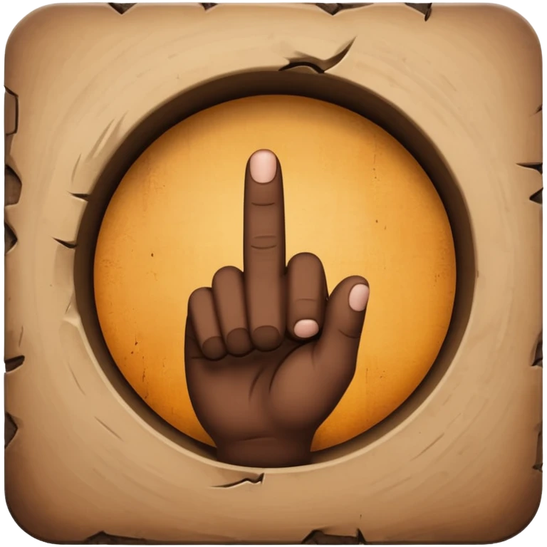 Finger pointing inside a hole emoji